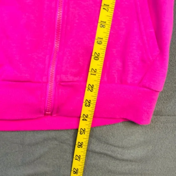 Barbie Hot Pink Graphic Hoodie Stars‎ Logo Full Zip Size S Moviecore Y2K - Picture 6 of 8